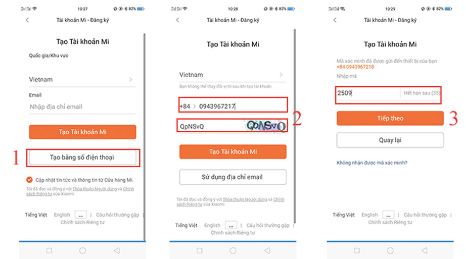 Mi Home là gì? Khám phá các đặc điểm và hướng dẫn sử dụng chi tiết Bạn cũng có thể đăng kí tài khoản bằng số điện thoại